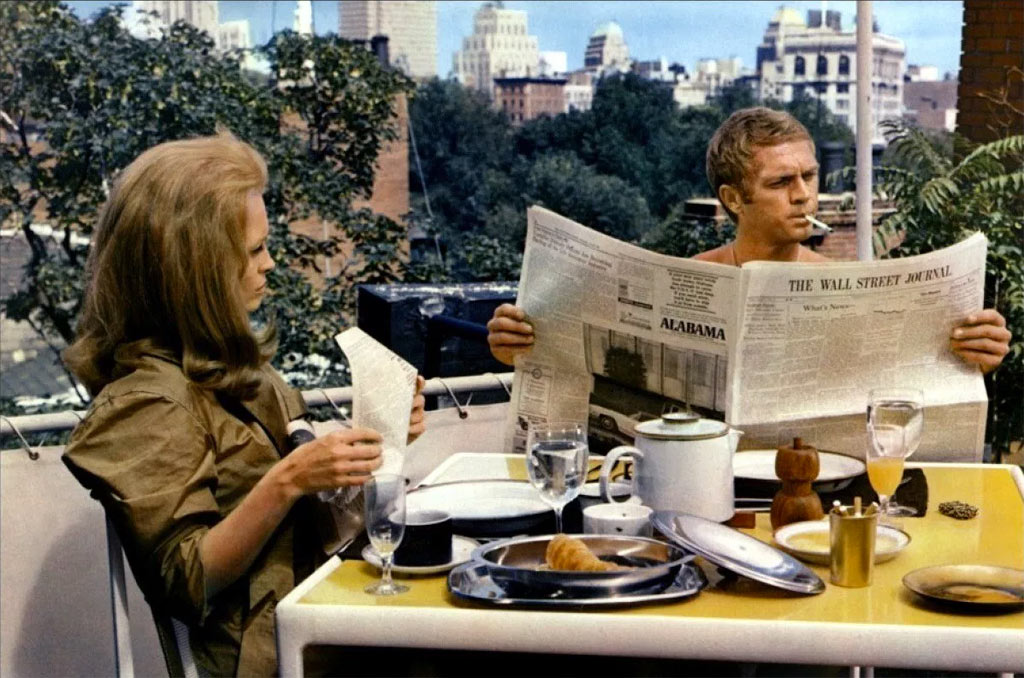 Faye Dunaway, Steve McQueen  dans L'Affaire Thomas Crown