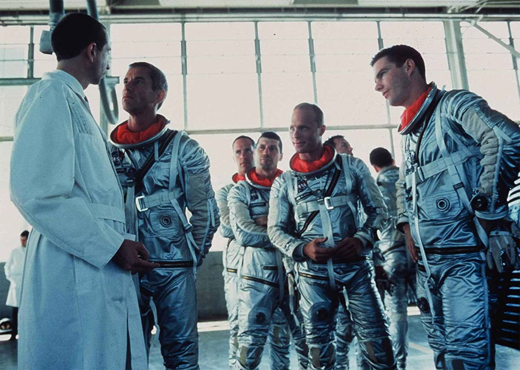 Ed Harris, Lance Henriksen, Dennis Quaid, Scott Glenn, Charles Frank, Scott Paulin, Fred Ward dans L'Etoffe des héros