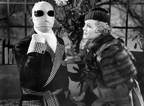 Claude Rains, Gloria Stuart dans L'Homme invisible