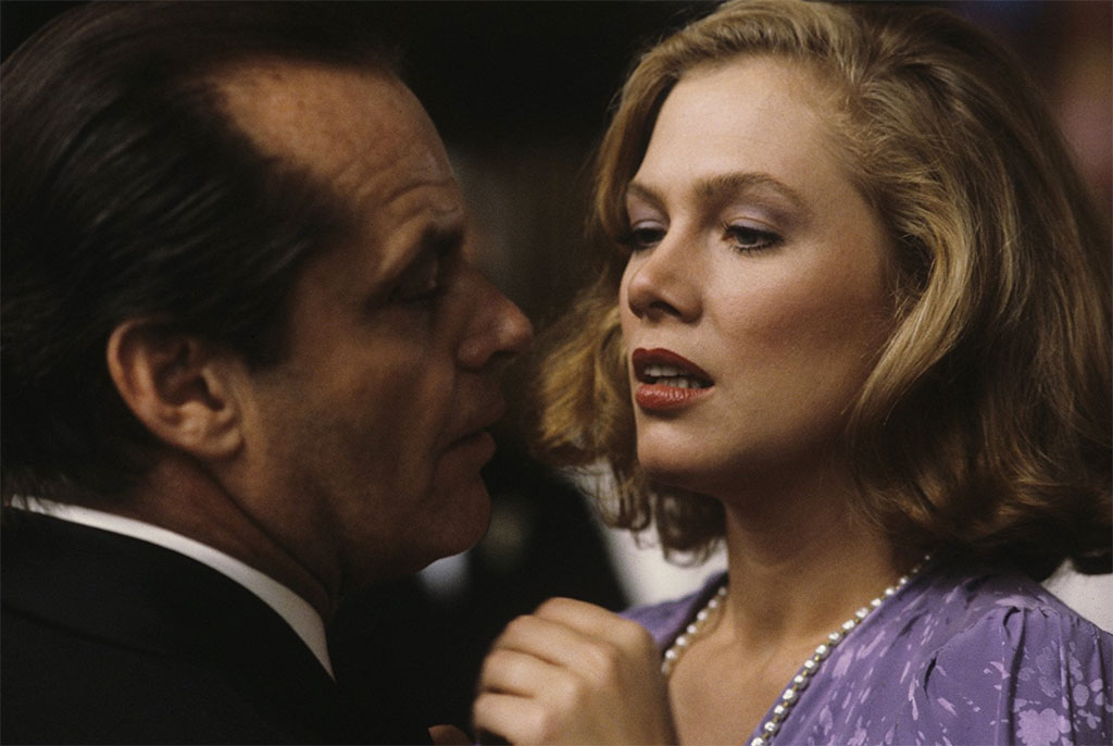 Jack Nicholson, Kathleen Turner dans L’Honneur des Prizzi