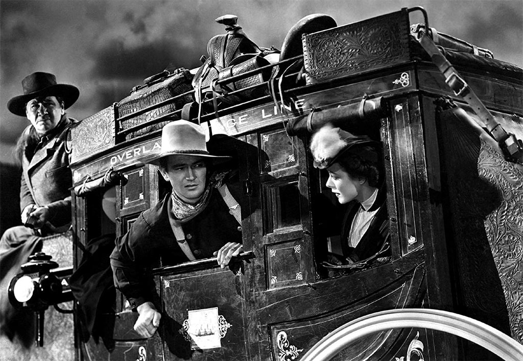 John Wayne, George Bancroft, Louise Platt  dans La Chevauchée fantastique