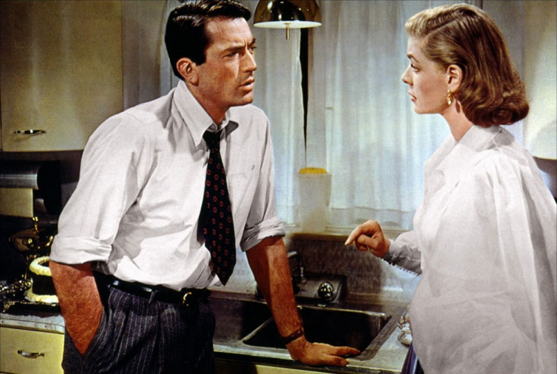 Lauren Bacall, Gregory Peck dans La femme modèle