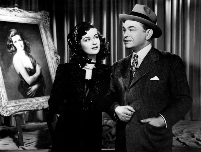 Joan Bennett et Edward G. Robinson dans La Femme au portrait