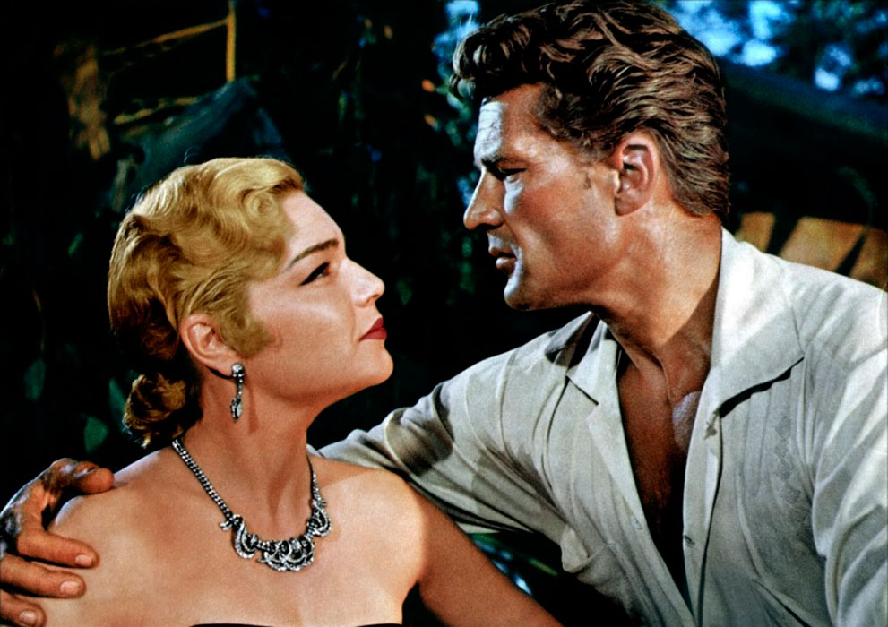 Simone Signoret, Georges Marchal  dans La Mort en ce jardin