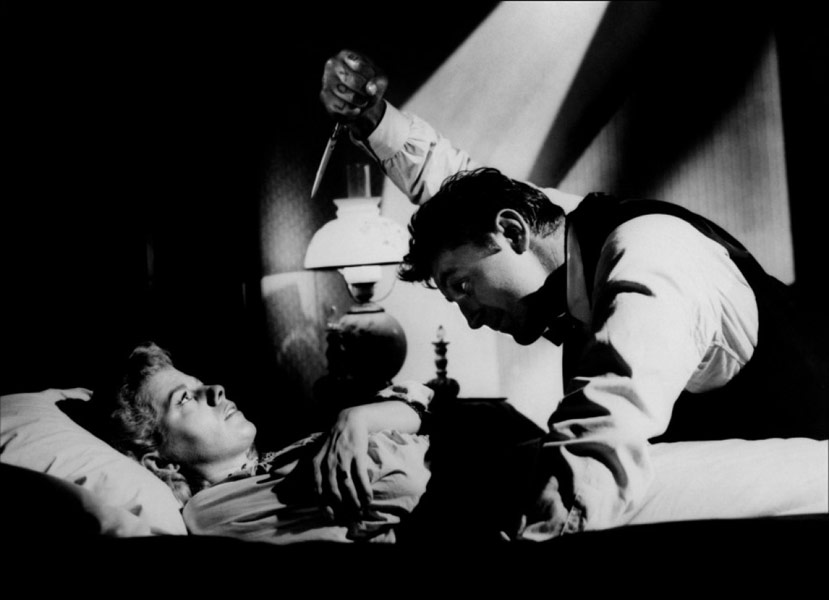 Robert Mitchum, Shelley Winters dans La Nuit du chasseur