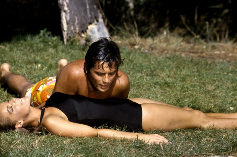 Alain Delon, Romy Schneider dans La Piscine