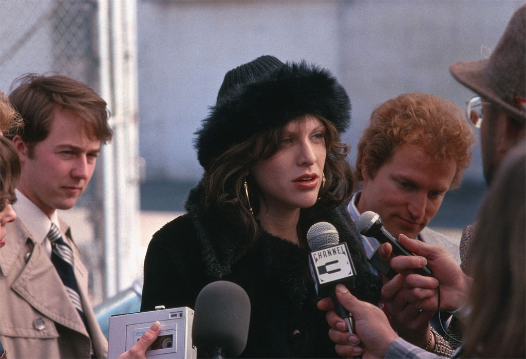 Courtney Love, Woody Harrelson, Edward Norton dans Larry Flynt