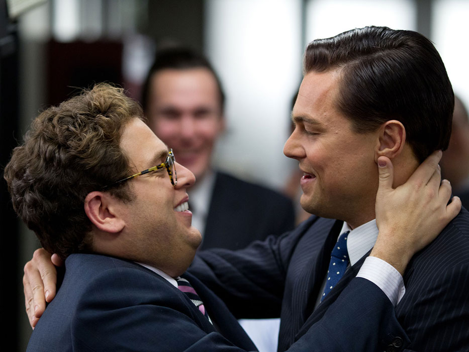 Leonardo DiCaprio, Jonah Hill dans Le Loup de Wall Street