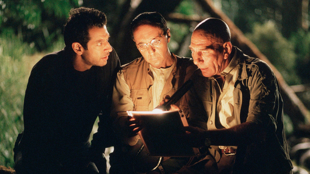 Jeff Goldblum, Pete Postlethwaite, Harvey Jason dans Le Monde perdu : Jurassic Park