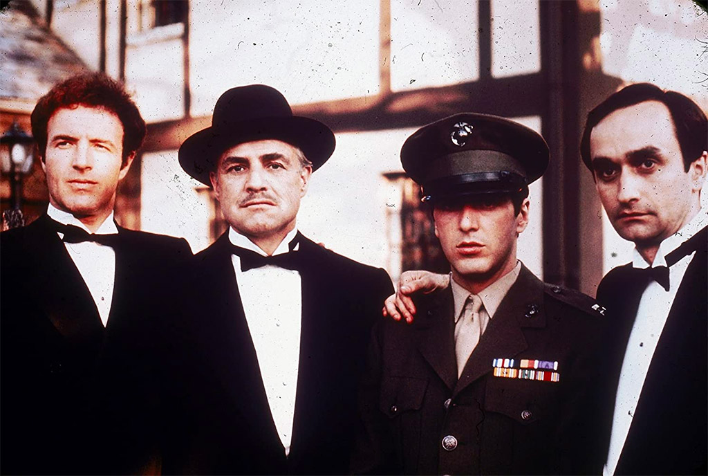 Marlon Brando, Al Pacino, James Caan, John Cazale dans Le Parrain