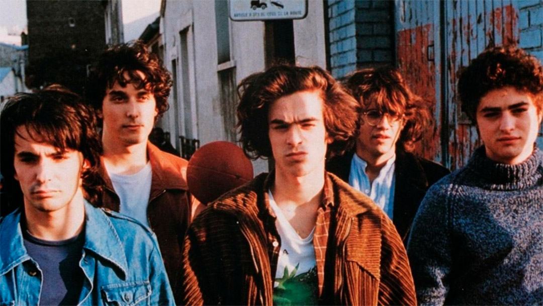 Romain Duris, Vincent Elbaz, Nicolas Koretzky, Julien Lambroschini, and Joachim Lombard dans Le péril jeune