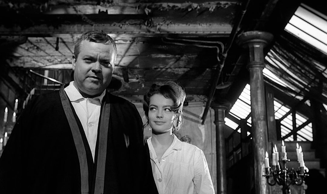 Orson Welles, Romy Schneider dans Le procès