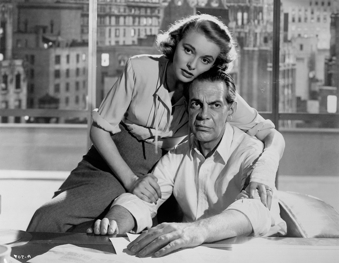 Raymond Massey, Patricia Neal dans Le rebelle