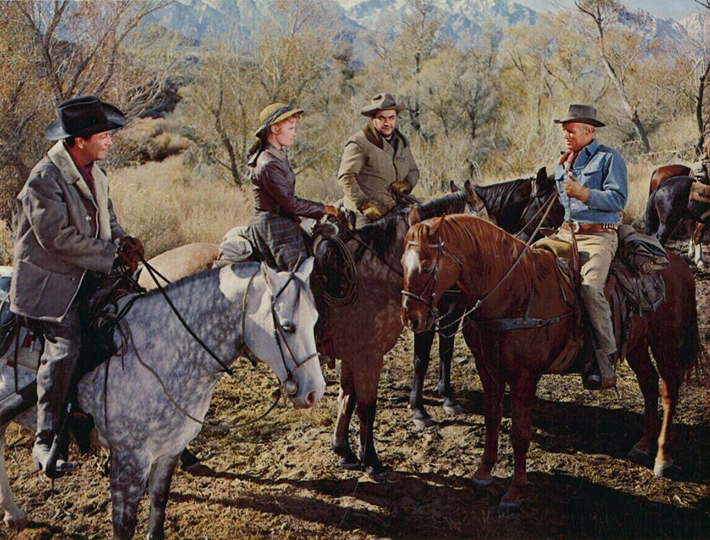 Robert Taylor, Patricia Owens, Richard Widmark dans Le Trésor du pendu