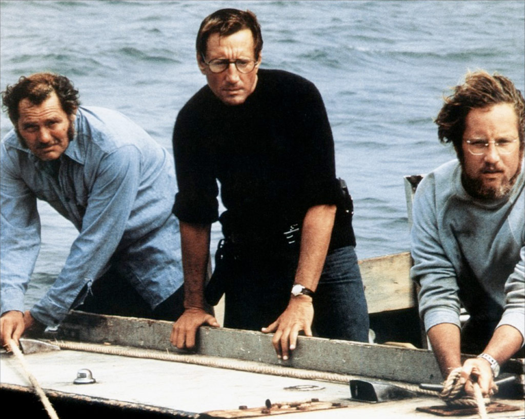 Roy Scheider, Robert Shaw, Richard Dreyfus dans Les Dents de la Mer