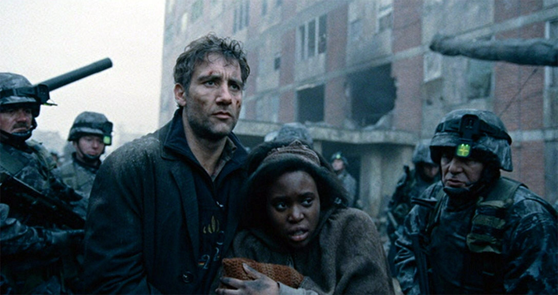 Clive Owen, Clare-Hope Ashitey dans Les Fils de l'homme