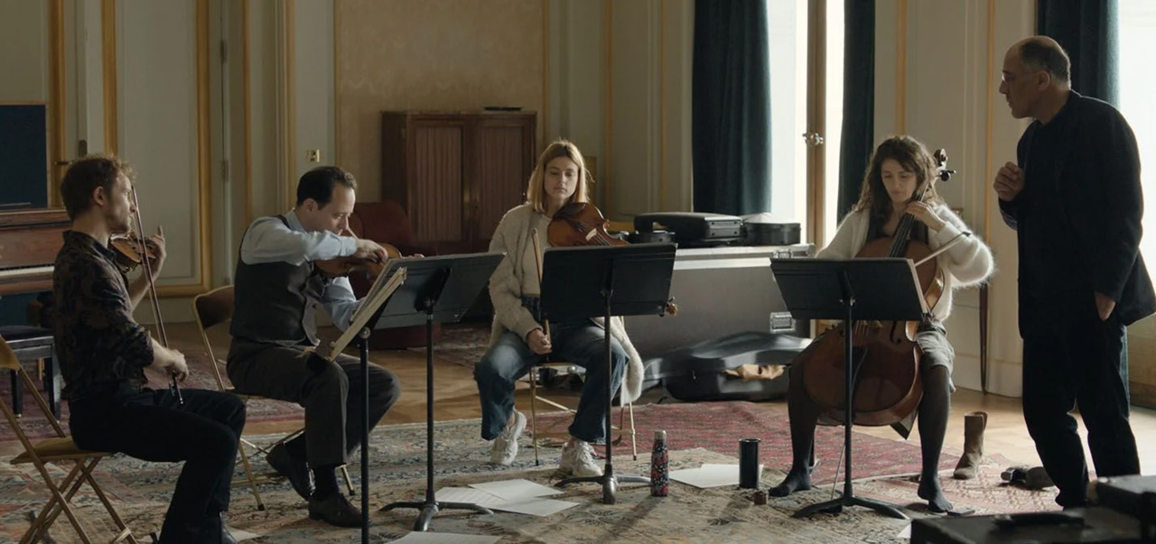 Mathieu Spinosi, Marie Vialle, Daniel Garlitsky, Emma Ravier, Frédéric Pierrot dans Les Musiciens