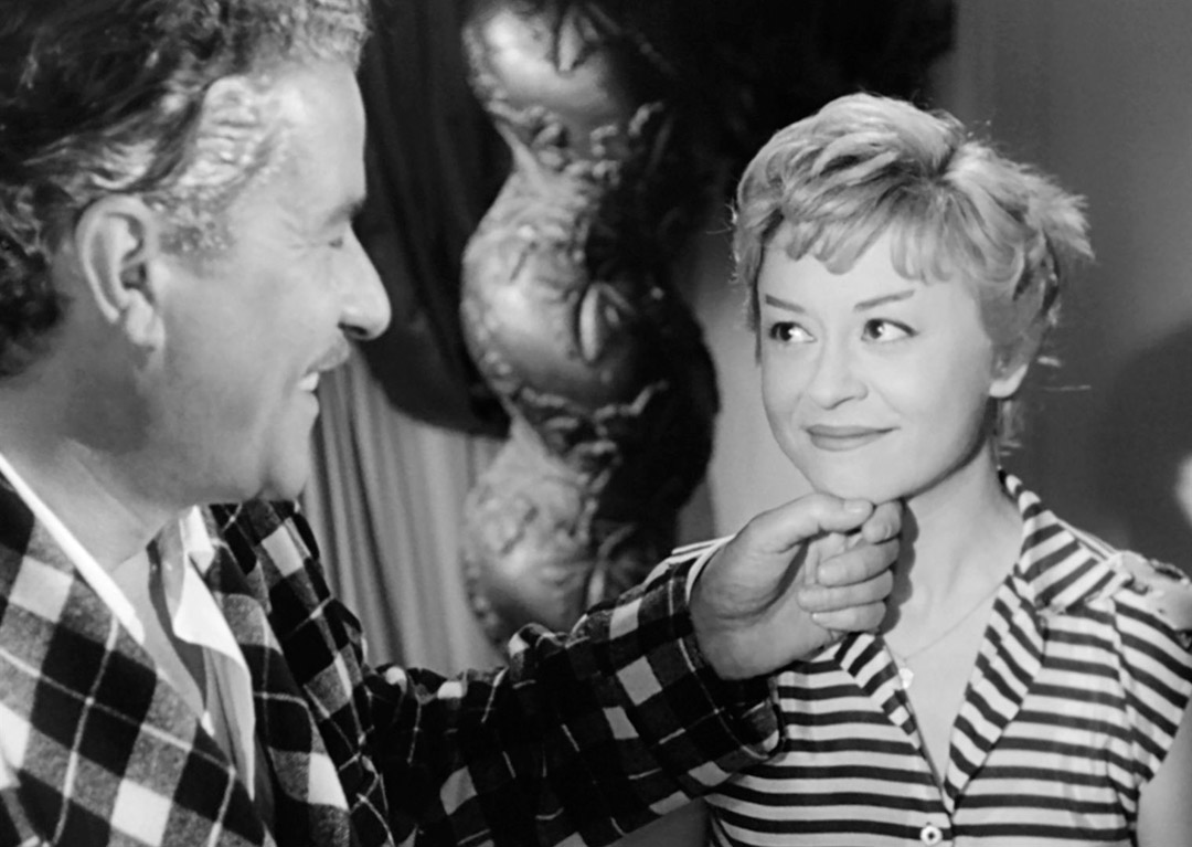 Giulietta Masina, Amedeo Nazzari dans Les nuits de Cabiria