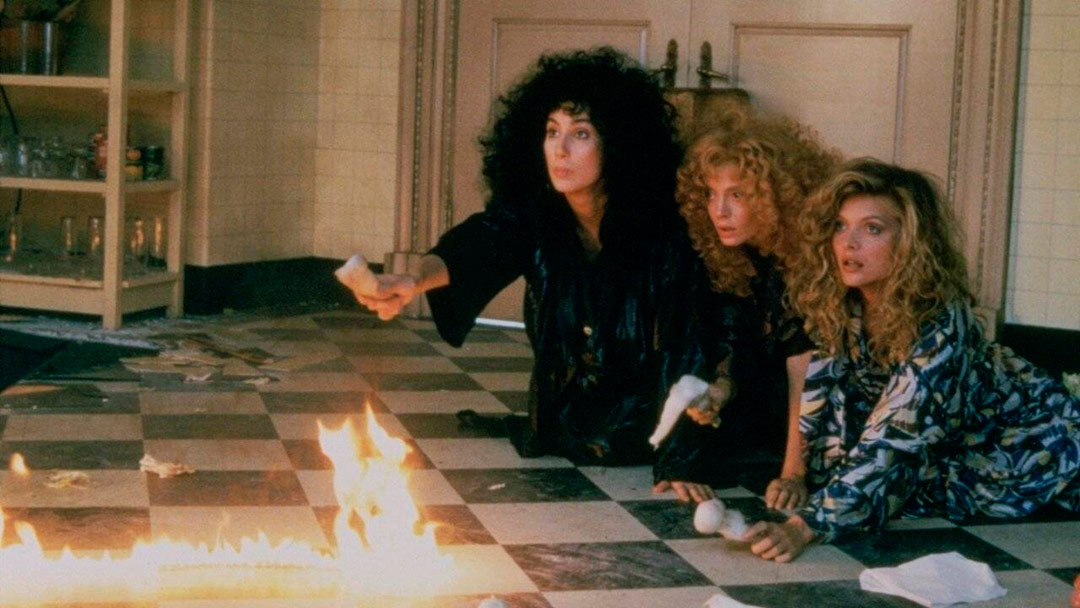 Michelle Pfeiffer, Susan Sarandon, Cher dans Les Sorcières d'Eastwick