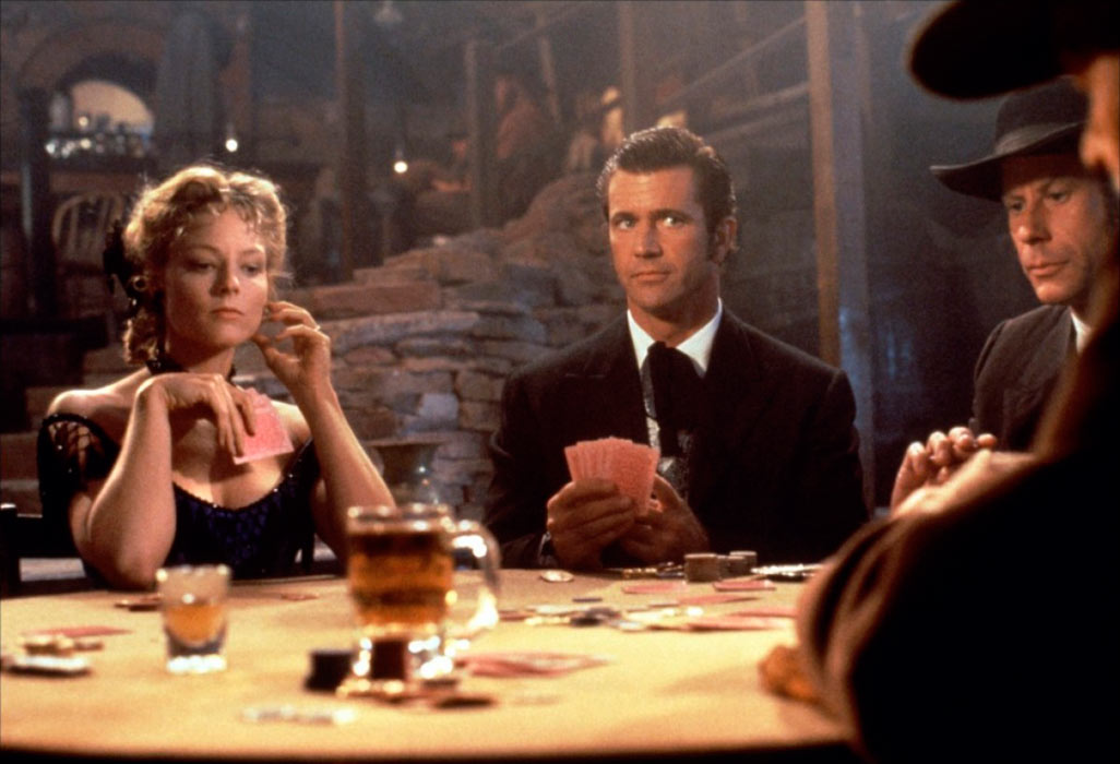 Jodie Foster, Mel Gibson dans Maverick