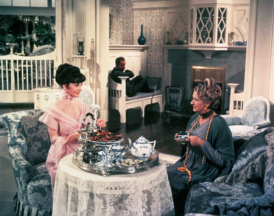 Audrey Hepburn, Rex Harrison, Gladys Cooper dans My Fair Lady