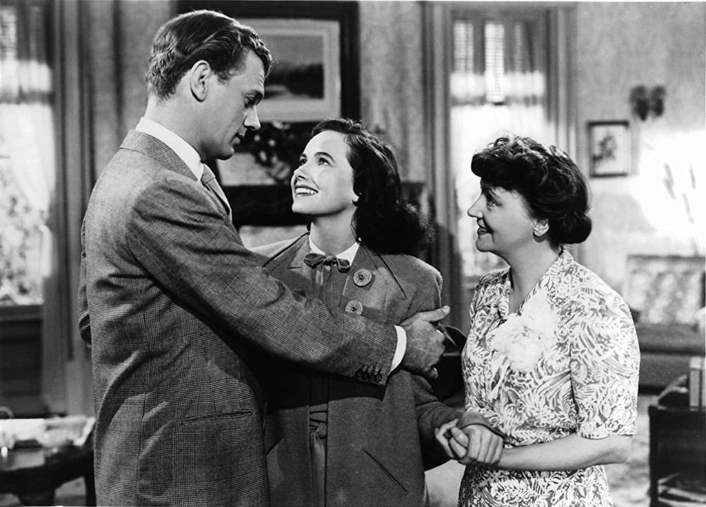 Joseph Cotten, Teresa Wright, Patricia Collinge dans L'ombre d'un doute