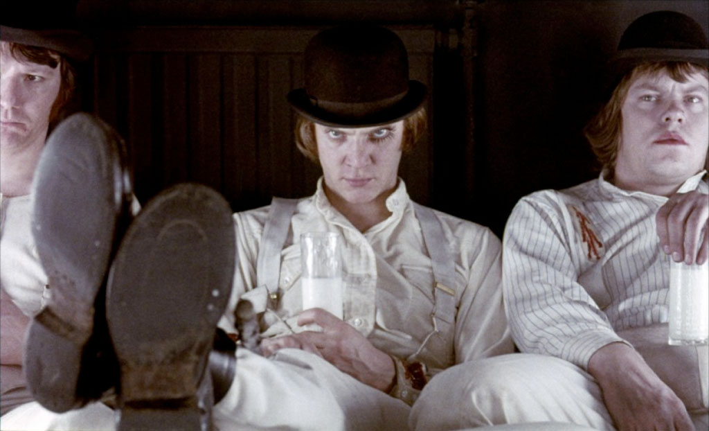 Malcolm McDowell dans Orange mécanique