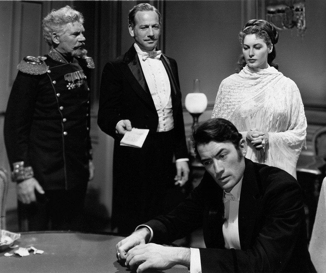 Gregory Peck, Ava Gardner, Melvyn Douglas, Walter Huston dans Passion fatale
