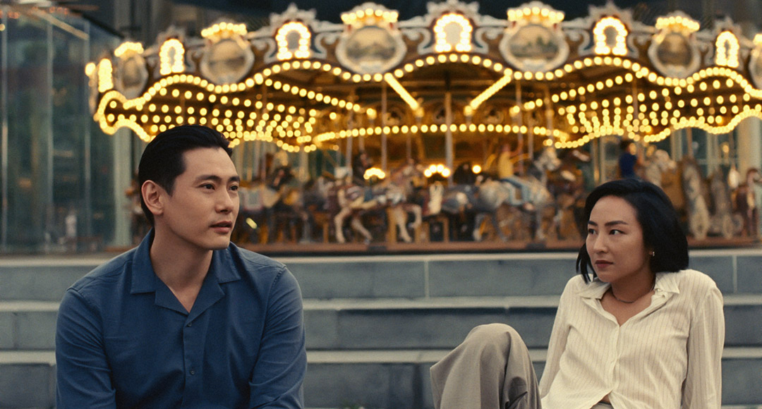 Teo Yoo, Greta Lee dans Past lives - Nos vies d'avant