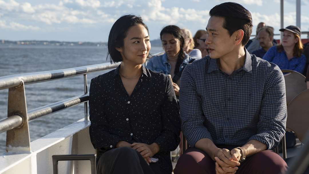 Teo Yoo, Greta Lee dans Past lives - Nos vies d'avant