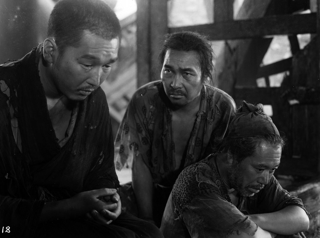 Minoru Chiaki, Takashi Shimura, Kichijirô Ueda dans Rashomon