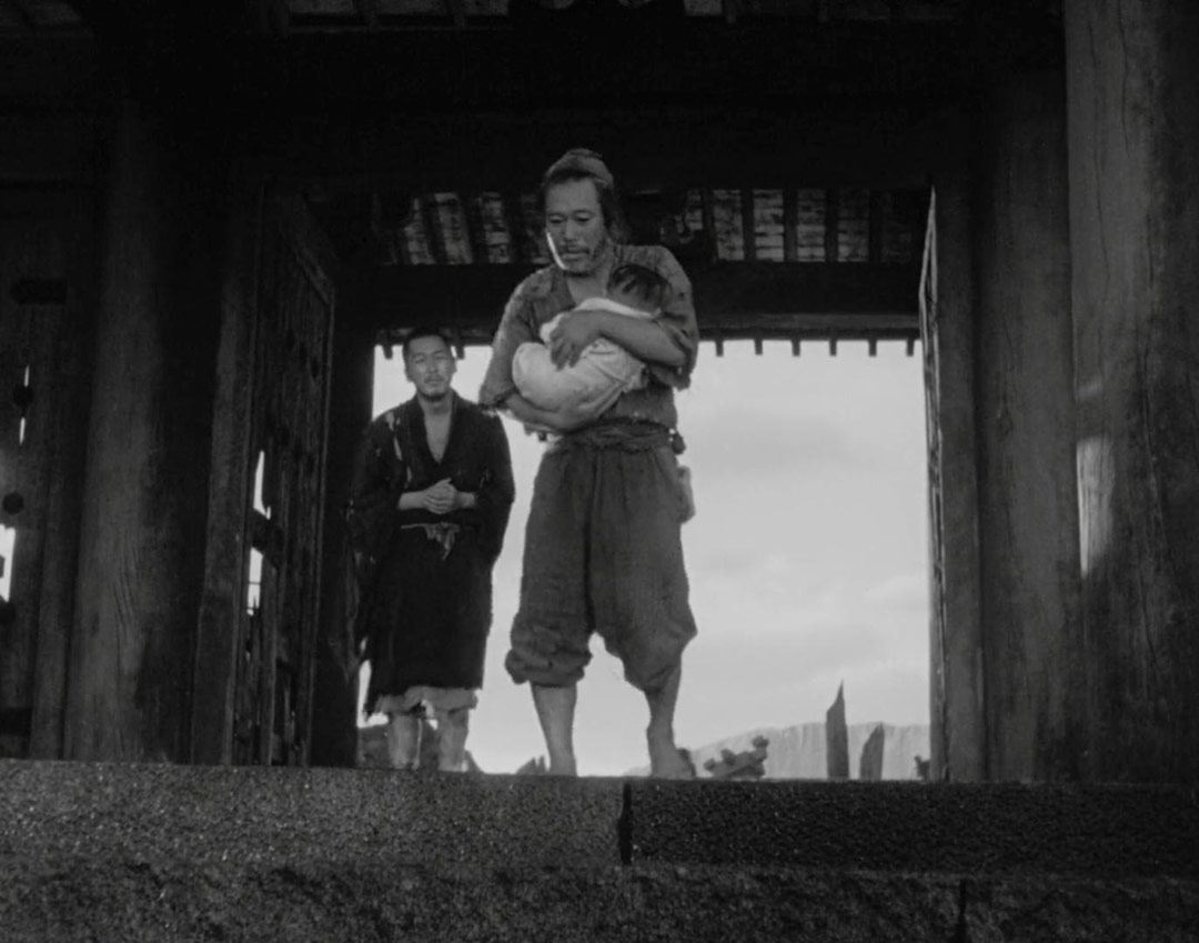 Minoru Chiaki, Takashi Shimura dans Rashomon