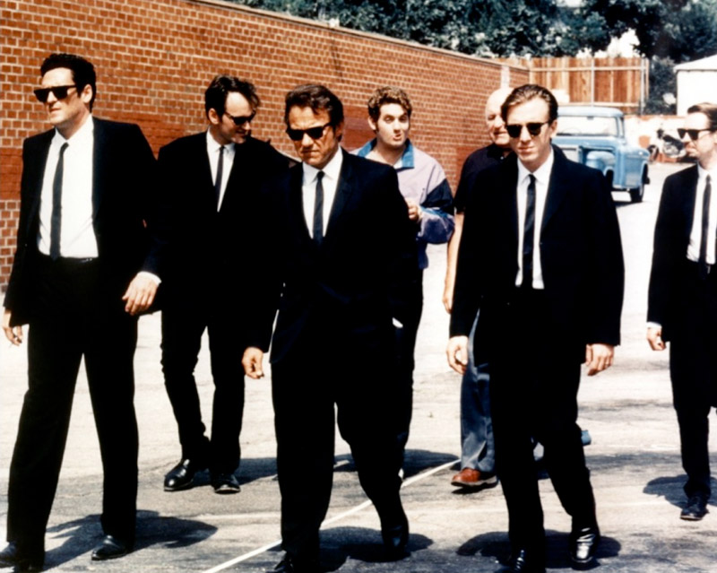 Quentin Tarantino, Michael Madsen, Chris Penn, Steve Buscemi, Tim Roth dans Reservoir Dogs