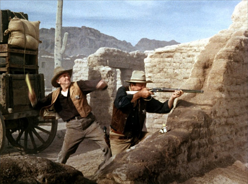 John Wayne, Walter Brennan dans Rio Bravo