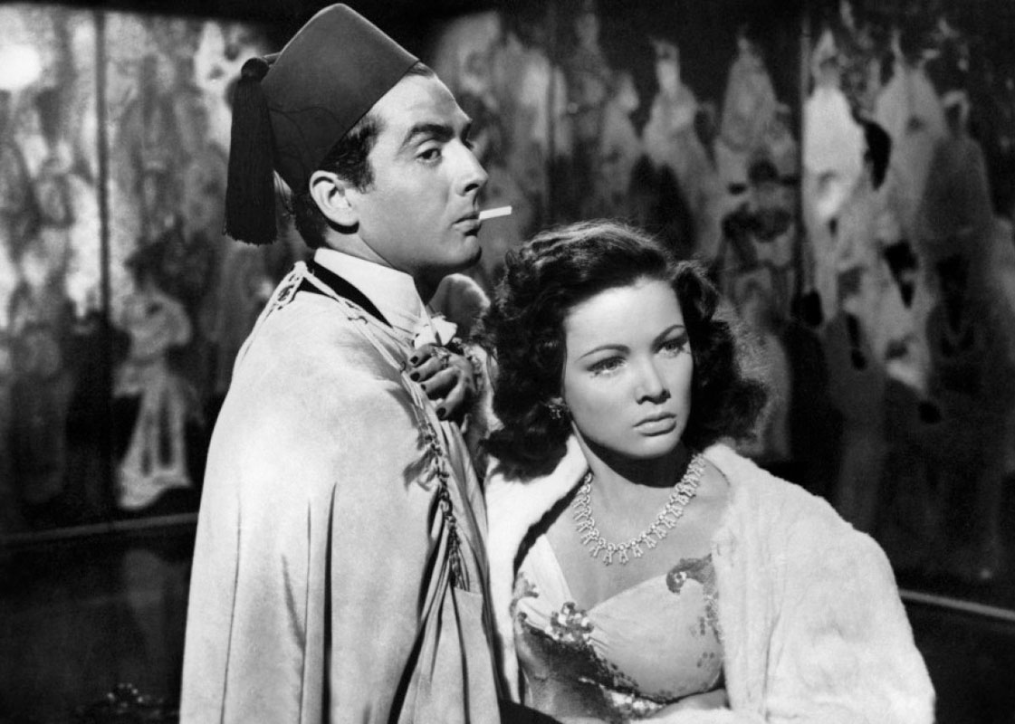 Gene Tierney, Victor Mature dans Shanghai Gesture