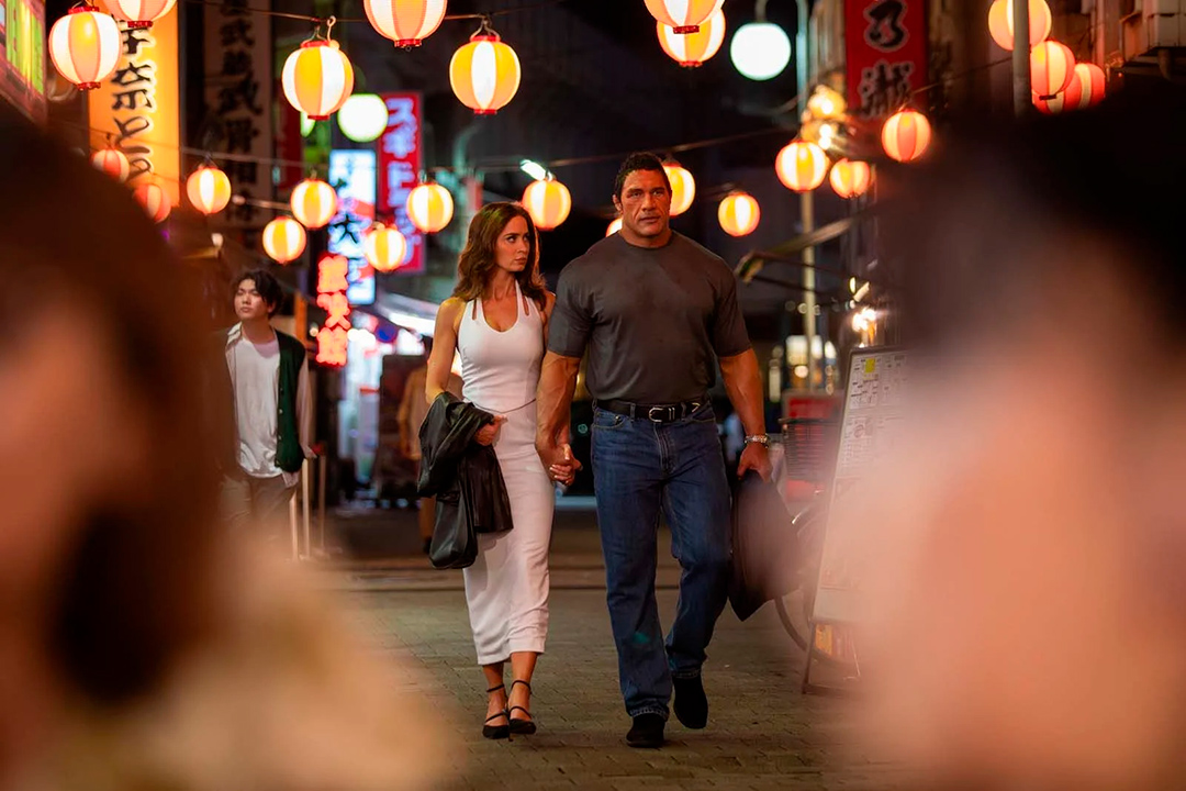 Dwayne Johnson, Emily Blunt dans Smashing machine