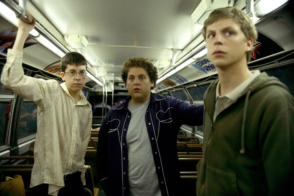 Jonah Hill, Michael Cera, Christopher Mintz-Plasse dans SuperGrave