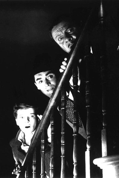 Cary Grant, Katharine Hepburn, Edmund Gwenn, Dennie Moore dans Sylvia Scarlett