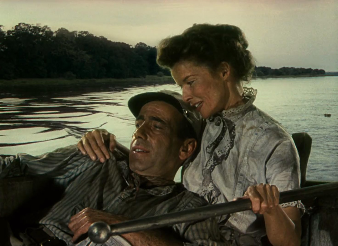 Katharine Hepburn, Humphrey Bogart dans The African Queen
