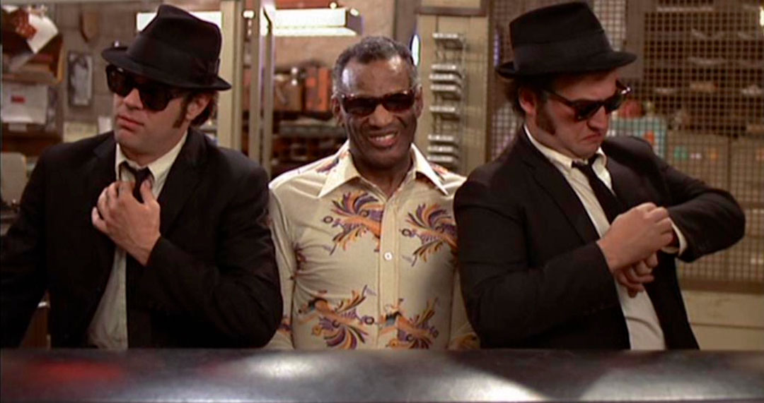 John Belushi, Dan Aykroyd, Ray Charles dans The Blues Brothers