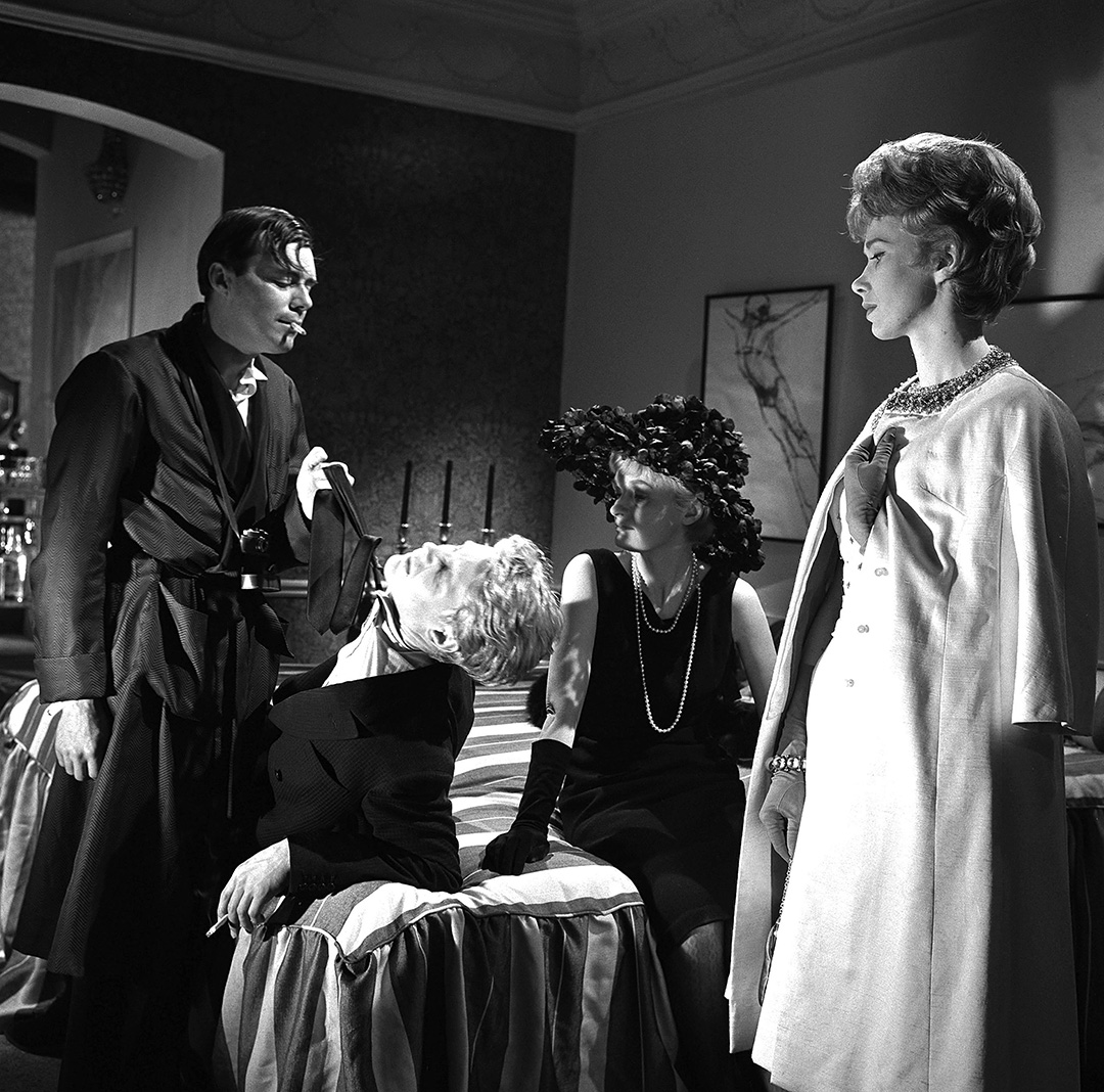 Dirk Bogarde, Wendy Craig, James Fox dans The Servant