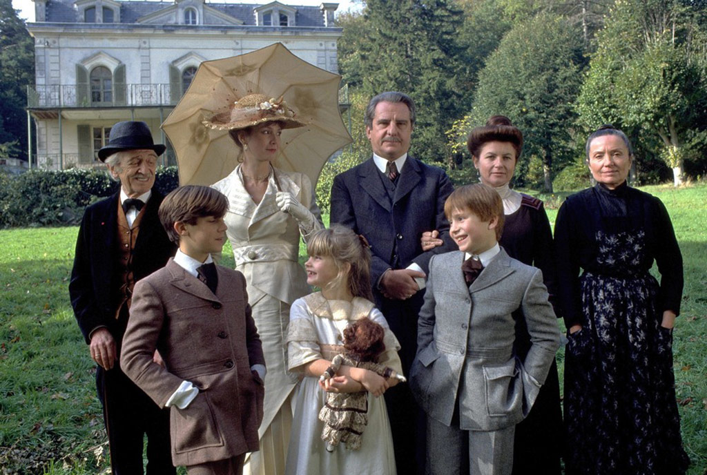 Louis Ducreux, Sabine Azéma, Michel Aumont, Geneviève Mnich, Monique Chaumette dans Un Dimanche à la campagne