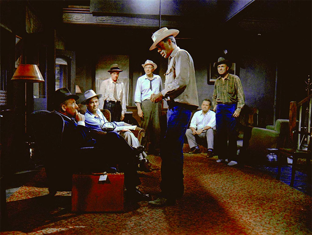 Spencer Tracy, Walter Brennan, Lee Marvin, Russell Collins, Dean Jagger, Robert Ryan, Walter Sande dans Un Homme est passé