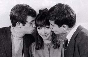 Anna Karina, Jean-Claude Brialy, Jean-Paul Belmondo dans Une femme est une femme