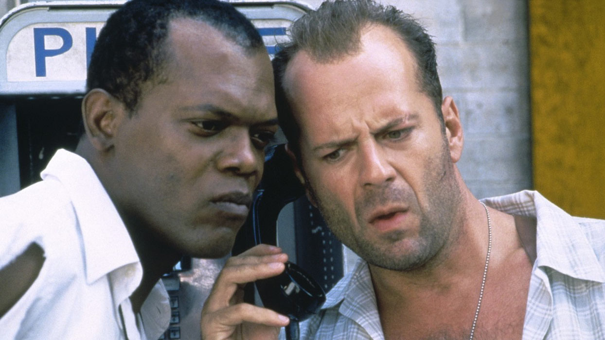 Bruce Willis, Samuel L. Jackson dans Une journée en enfer