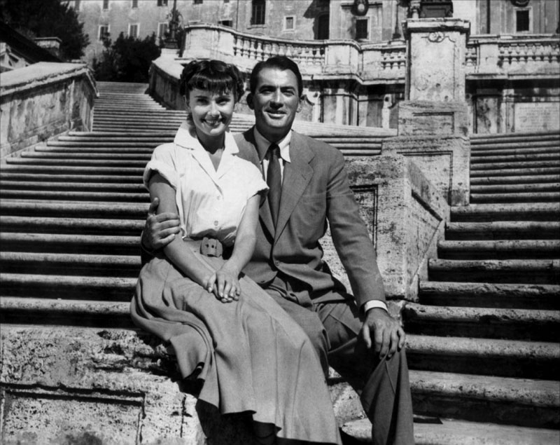 Gregory Peck, Audrey Hepburn dans Vacances Romaines