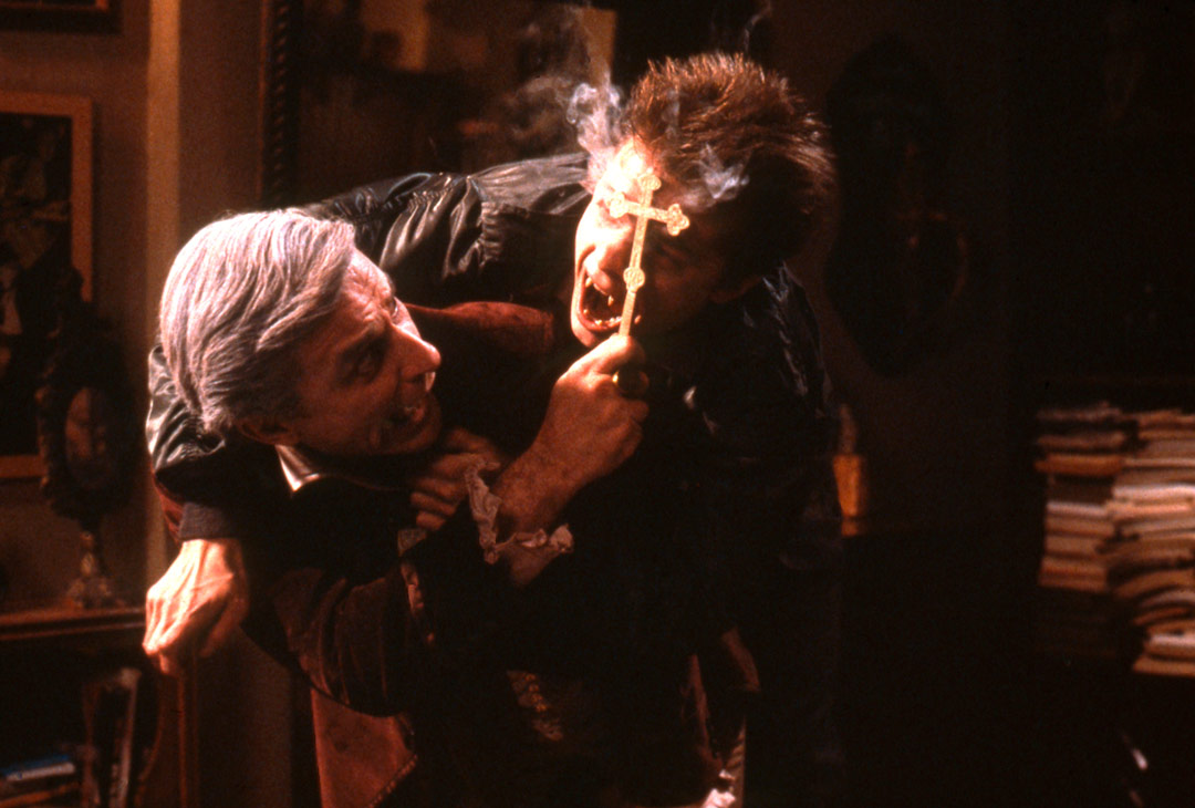 Roddy McDowall, Stephen Geoffreys dans Vampire, vous avez dit vampire ?