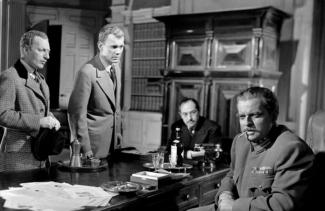 Orson Welles, Joseph Cotten, Everett Sloane dans Voyage au pays de la peur