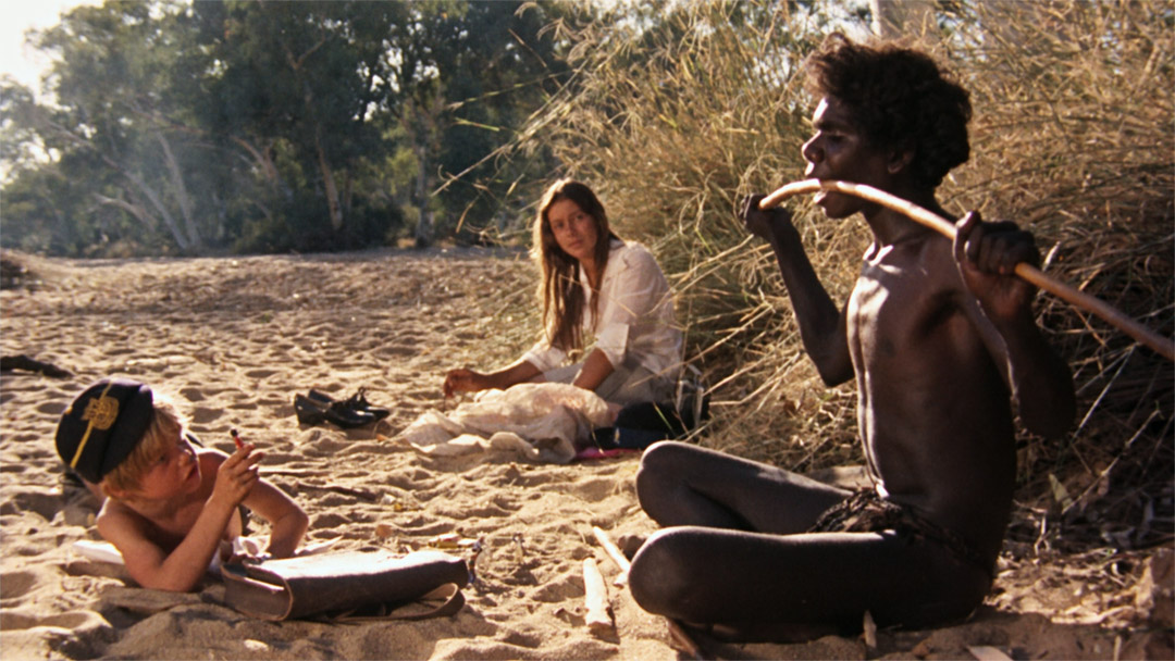 Jenny Agutter, David Gulpilil, Luc Roeg dans Walkabout