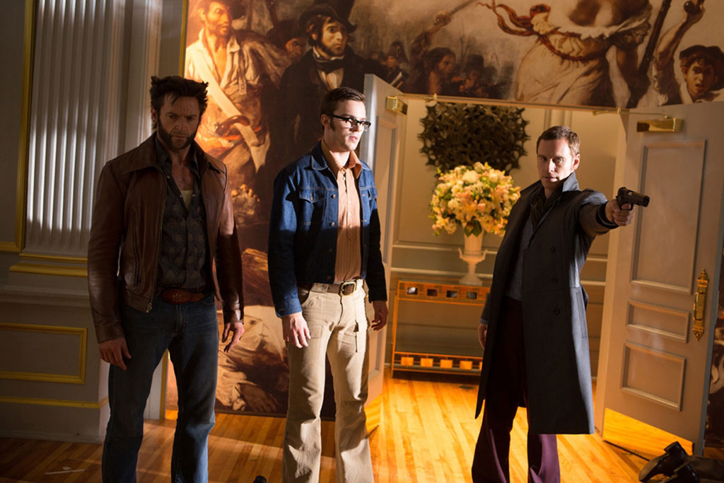 Hugh Jackman, Michael Fassbender, Nicholas Hoult dans X-Men: Days of Future Past